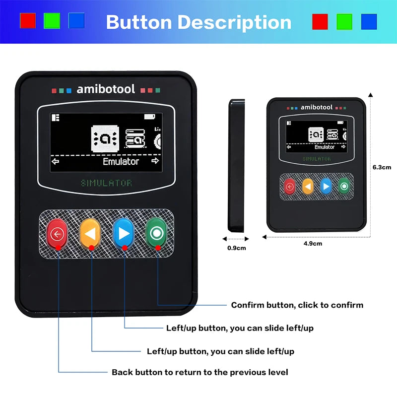 Allmiibo Bluetooth NFC Emulator– Portable NFC Emulator with OLED Display