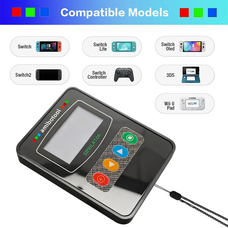 Allmiibo Bluetooth NFC Emulator– Portable NFC Emulator with OLED Display