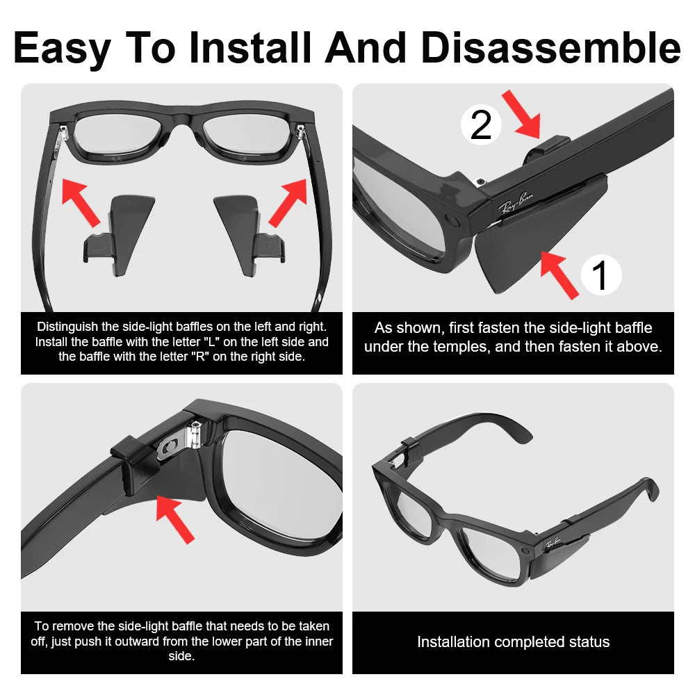 Anti-Glare Light Shield for Ray-Ban Meta Smart Glasses