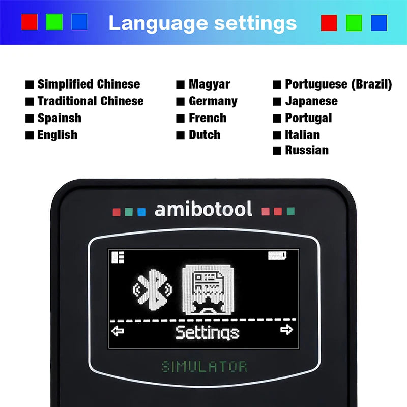 Allmiibo Bluetooth NFC Emulator– Portable NFC Emulator with OLED Display